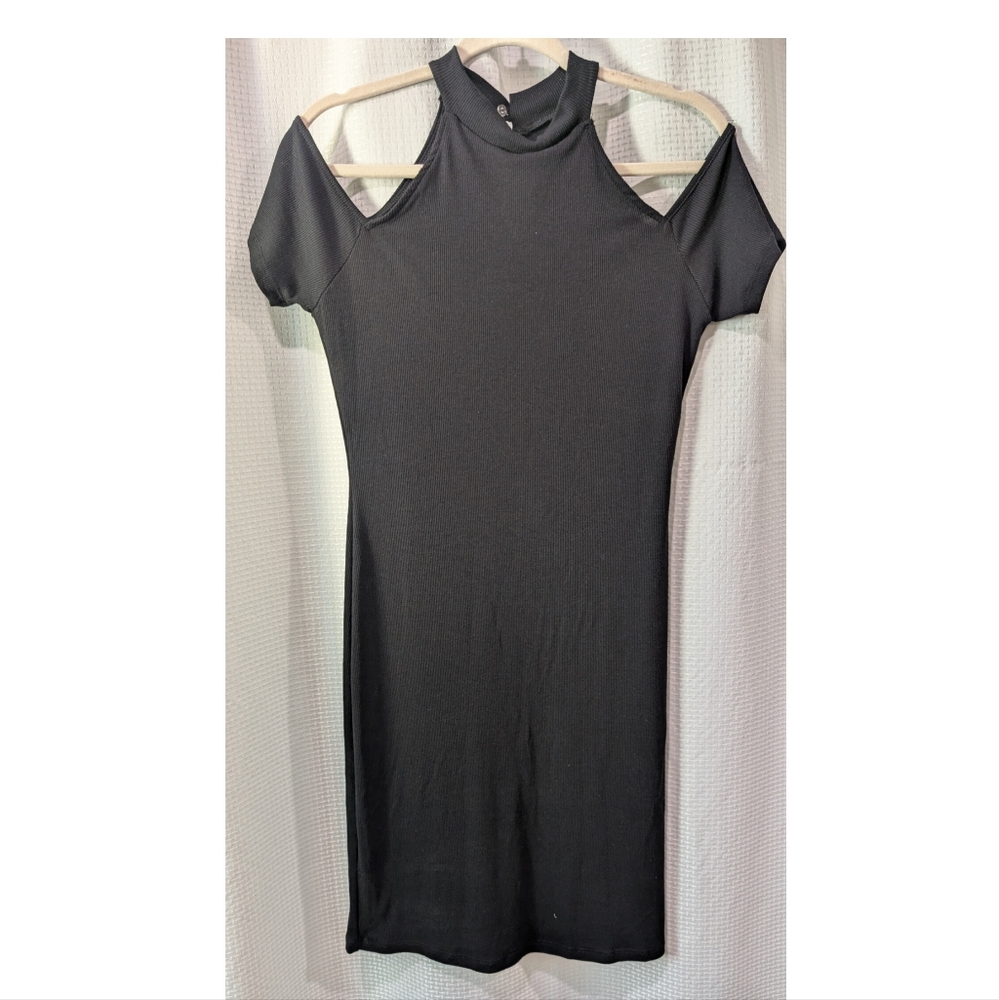 Purple Snow Black Bodycon Mini Dress